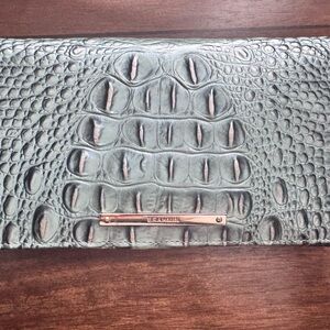 Brahmin Sage Crocodile Embossed Wristlet/Wallet
